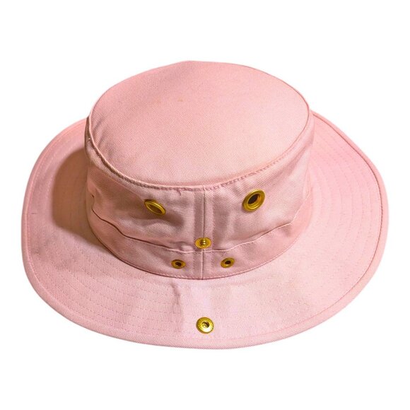 Tilley The Iconic T1 Bucket Hat Pink Size 7 1/8 Missing Cord Made in Canada - Picture 5 of 11